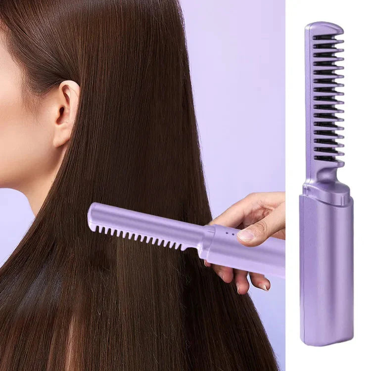 Ultimate Cordless Hair Styler: Straightener, Curler, Hot Comb - USB Rechargeable Brand New Asprda 