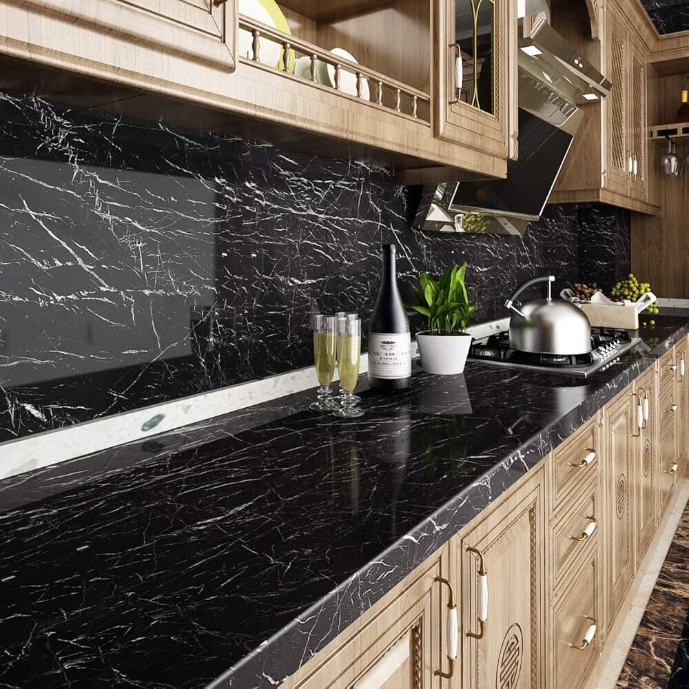 Black marble sheet for kitchen Brand New Asprda 