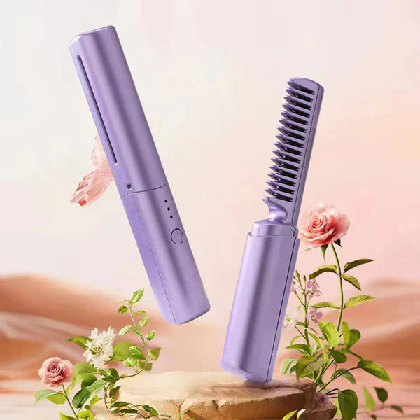 Ultimate Cordless Hair Styler: Straightener, Curler, Hot Comb - USB Rechargeable Brand New Asprda 