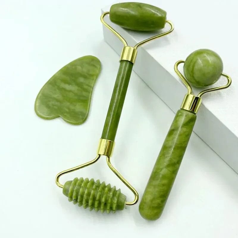 Revitalize with Nature: Jade Roller and Gua Sha Stone Anti-Aging Set Brand New My Store 